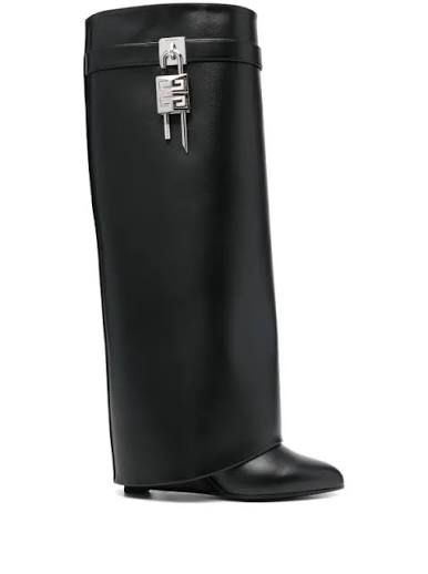 Gucci Black Leather Straight Boots
