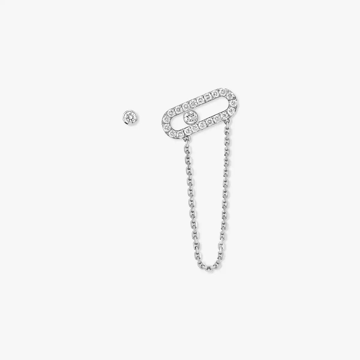 Messika Move Uno Chain and Stud earrings Diamond Earrings