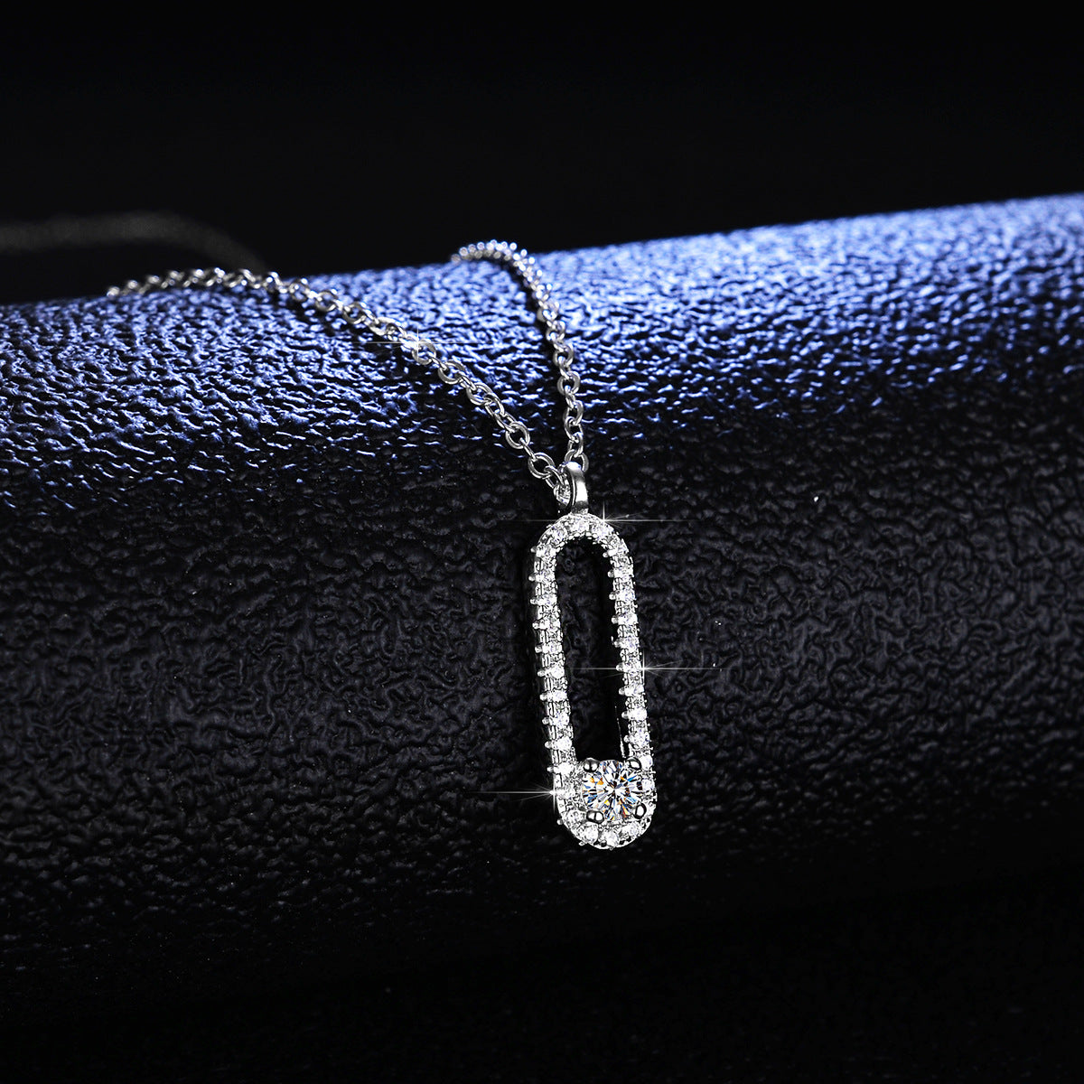 Moissanite Clip Necklace