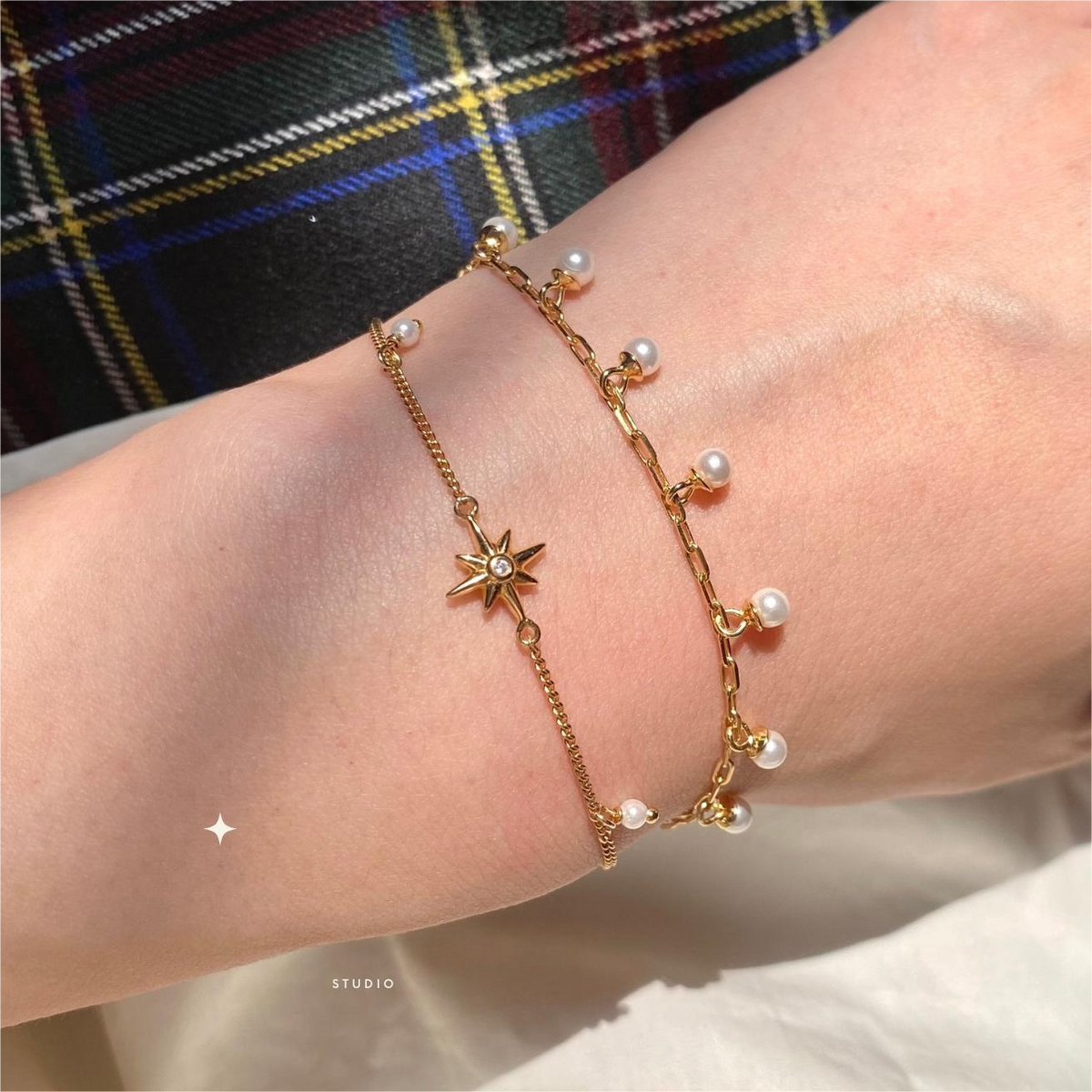 Celestial Eight-Star Pearl Bracelet