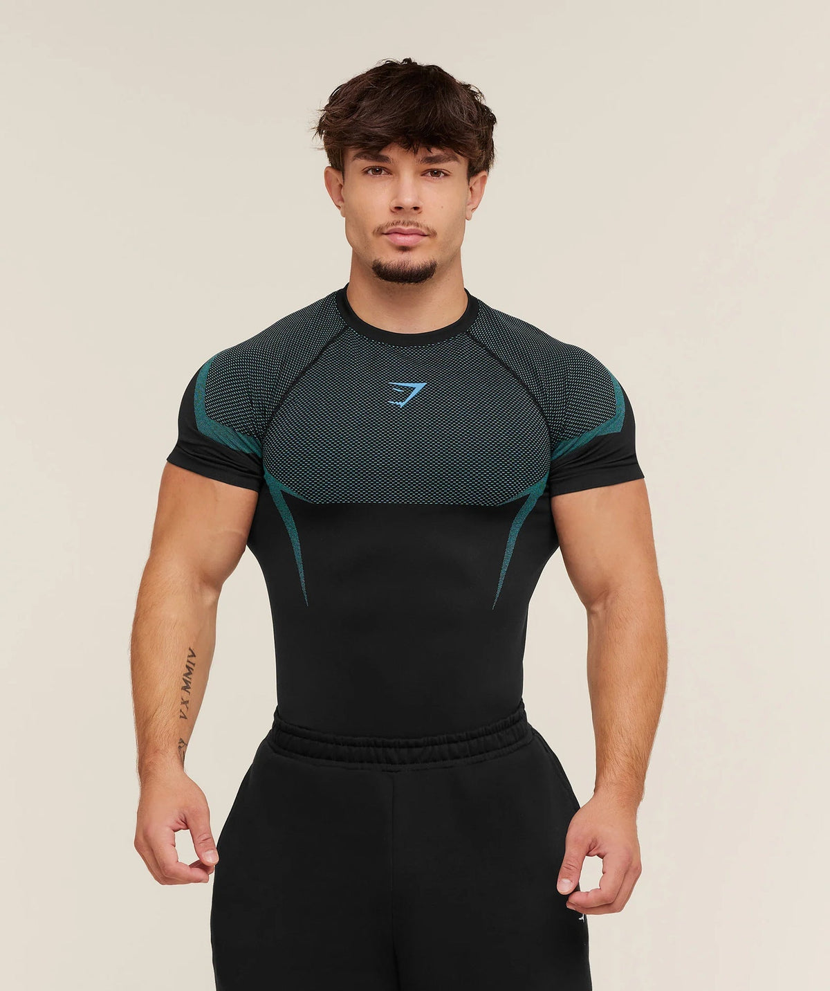 GYMSHARK/ONYX5 Short-Sleeve Compression Training Shirt