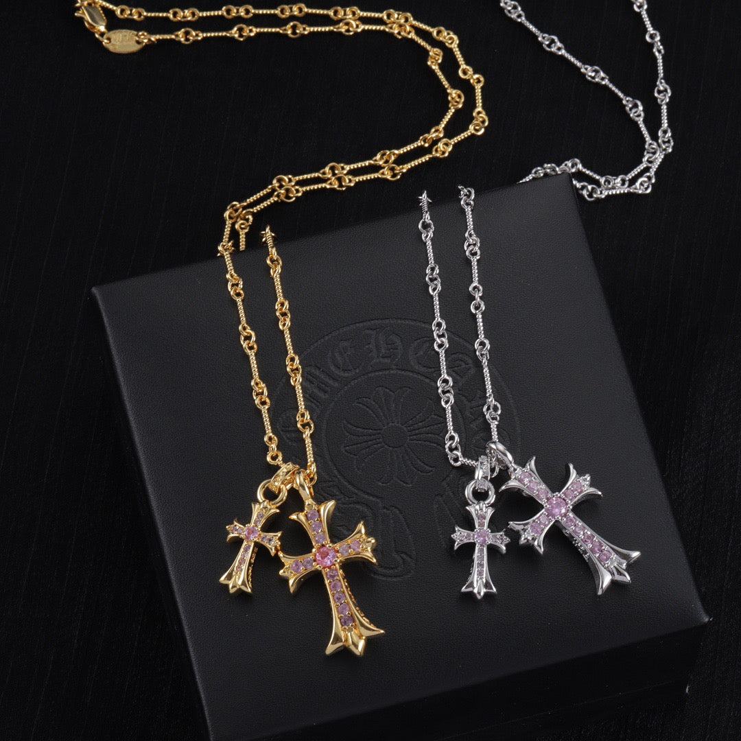 Chrome Hearts Double Cross Necklace