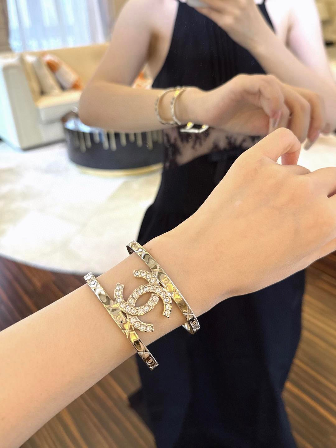 Chanel Logo Bangle