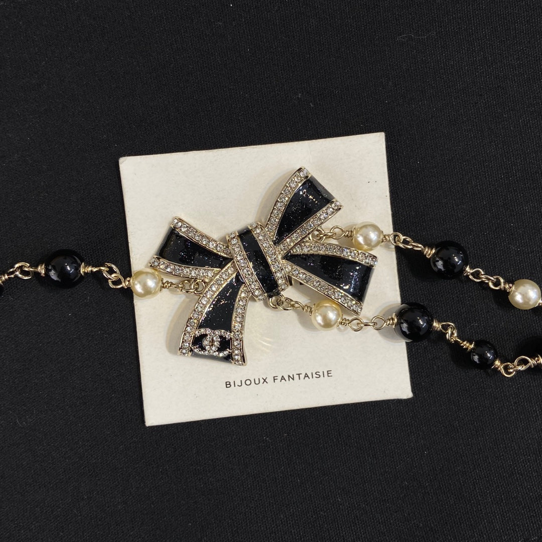 Chanel Black Flower Waist Band