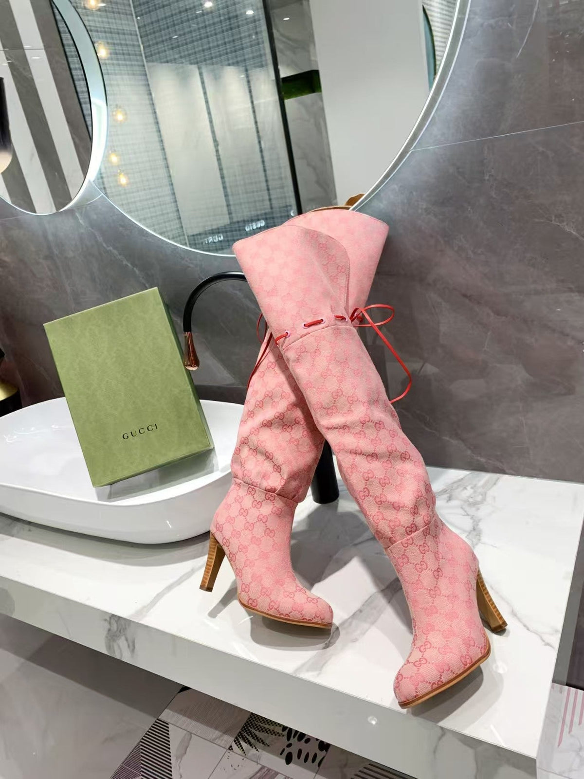 Gucci Pink Boots
