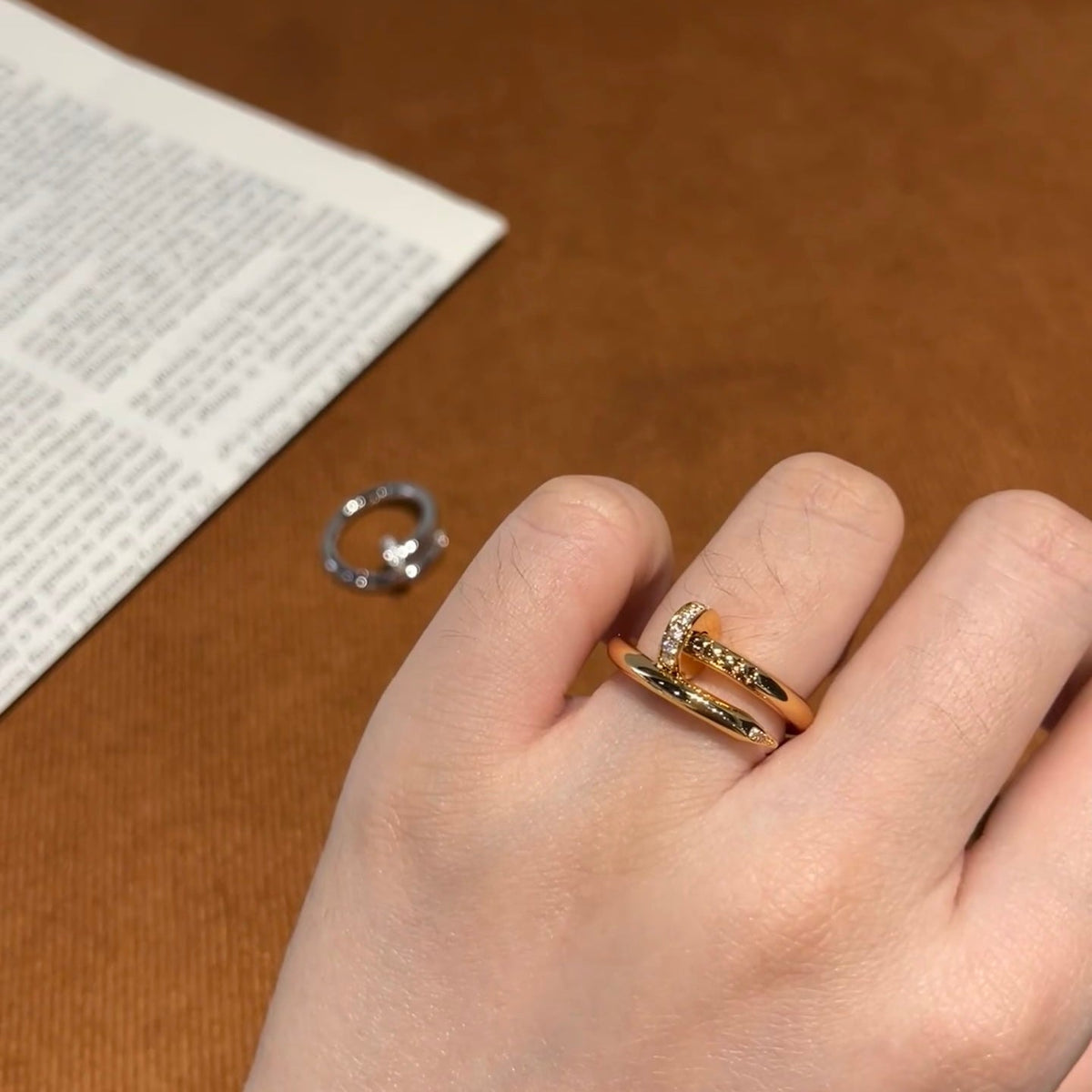Cartier Juste Un Clou Ring, Classic Model, Diamonds