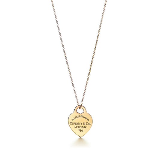 Tiffany Return to Tiffany Heart Tag Pendant in Yellow Gold