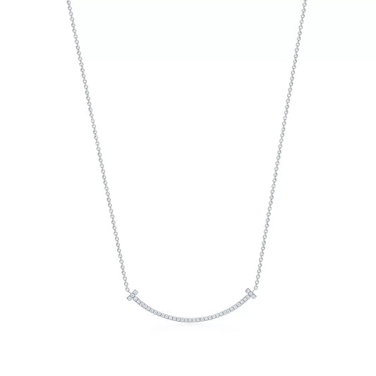 Tiffany T Smile Pendant with Diamonds