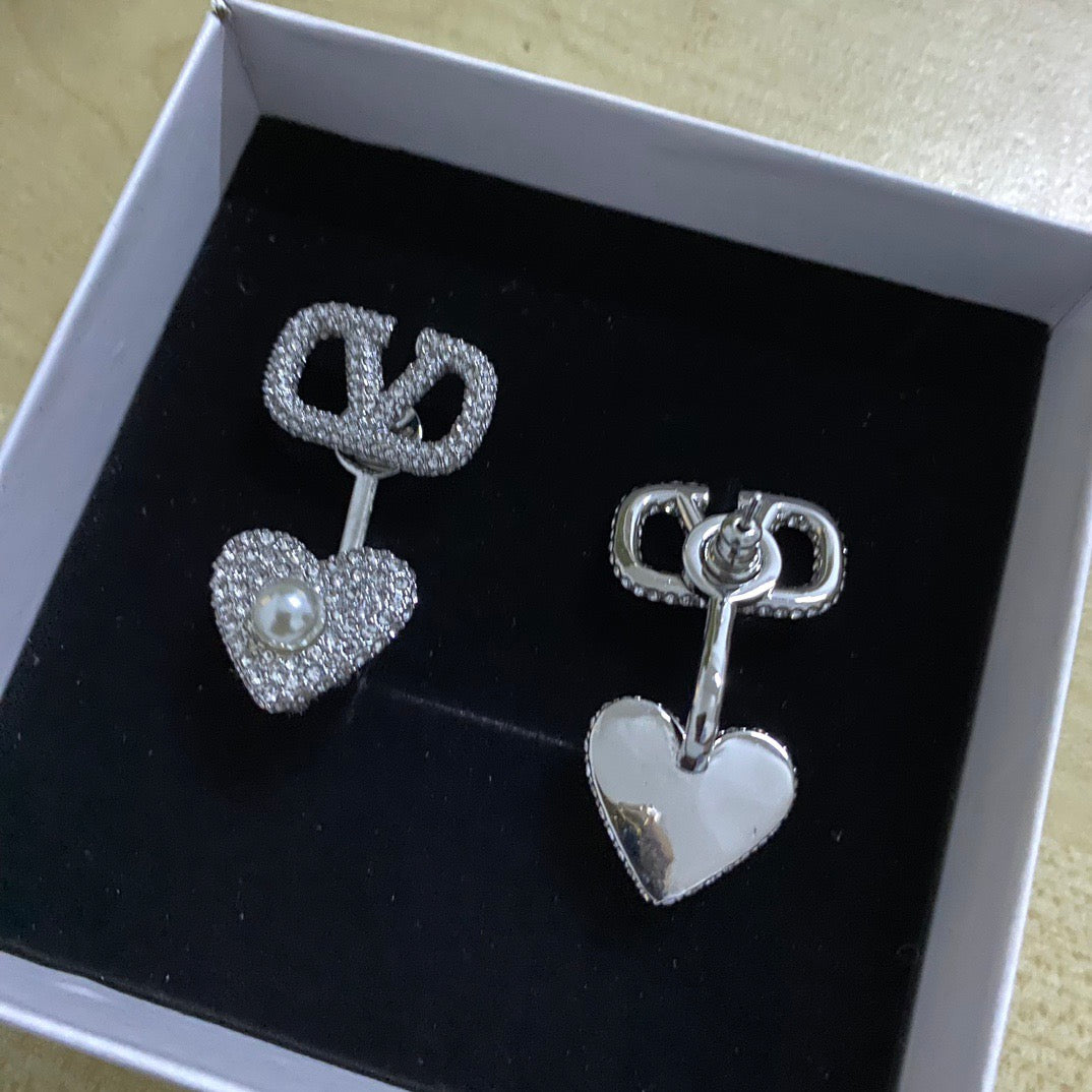 Valentino Heart Diamond Earrings