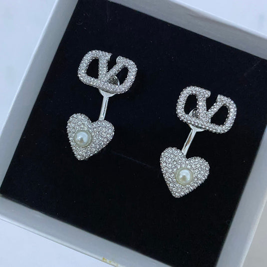Valentino Heart Diamond Earrings