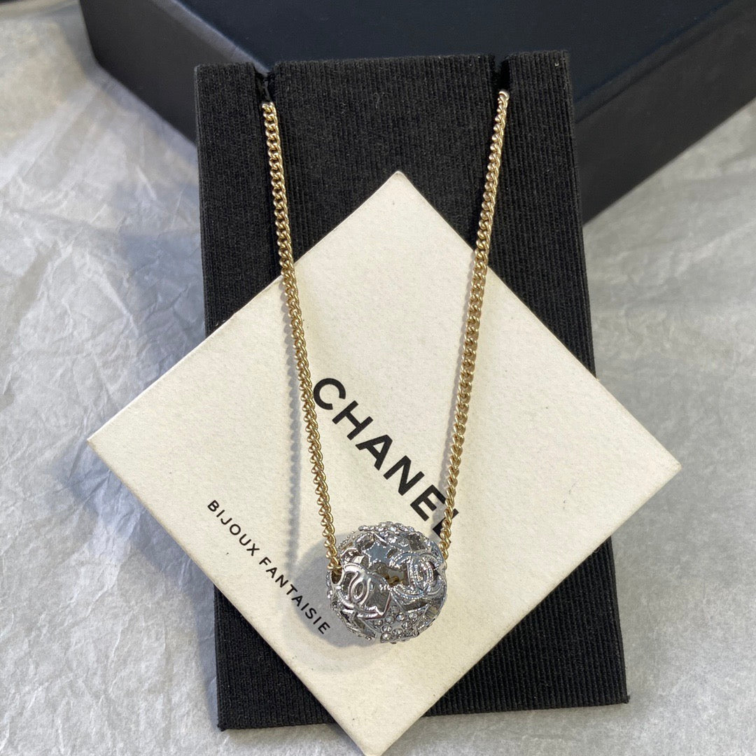 Chanel Gold Ball Necklace