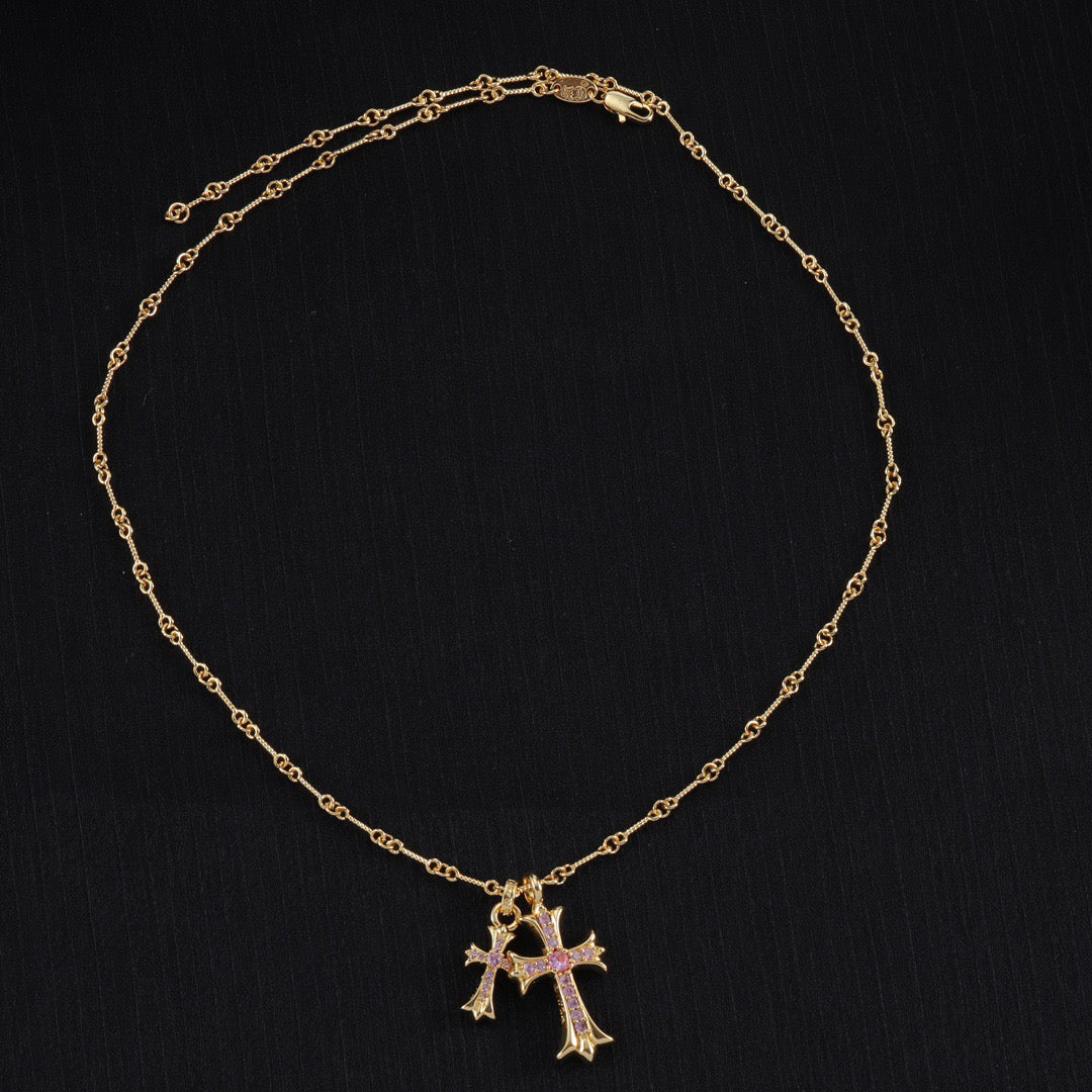 Chrome Hearts Double Cross Necklace