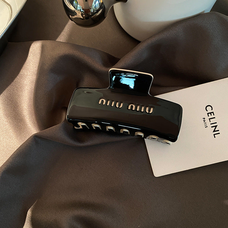 Miu Miu Black White Hair Claw