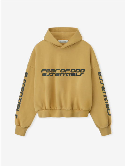 ESSENTIALS Cropped Relaxed Hoodie