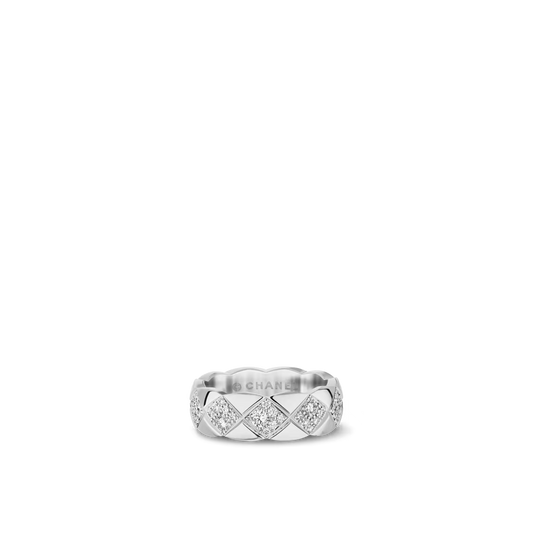 Chanel Coco Crush Ring Quilted Motif Diamonds