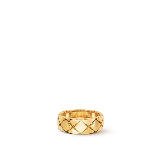 Chanel Coco Crush Ring Quilted Motif Wide