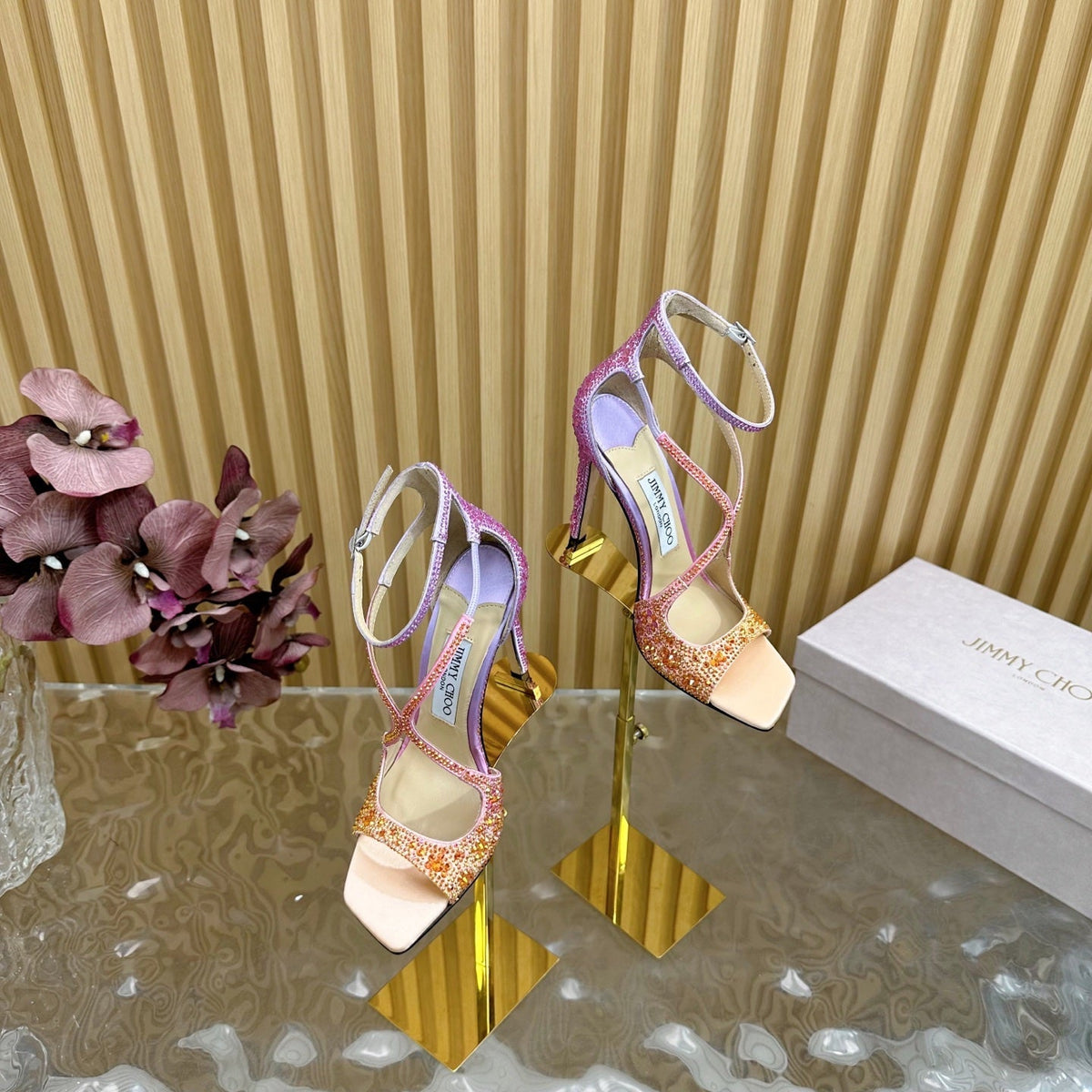 Jimmy Choo Sparkling Sandal High Heel