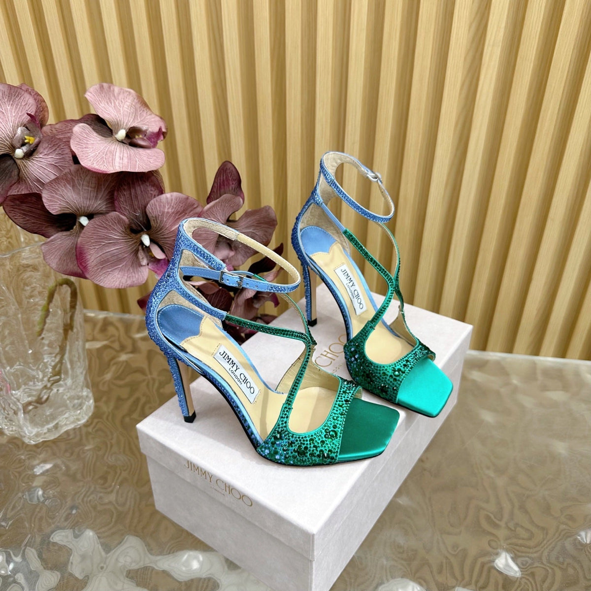 Jimmy Choo Sparkling Sandal High Heel