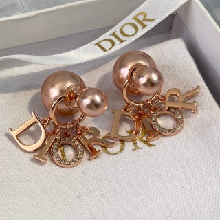 Dior Pink Pearl Earrings