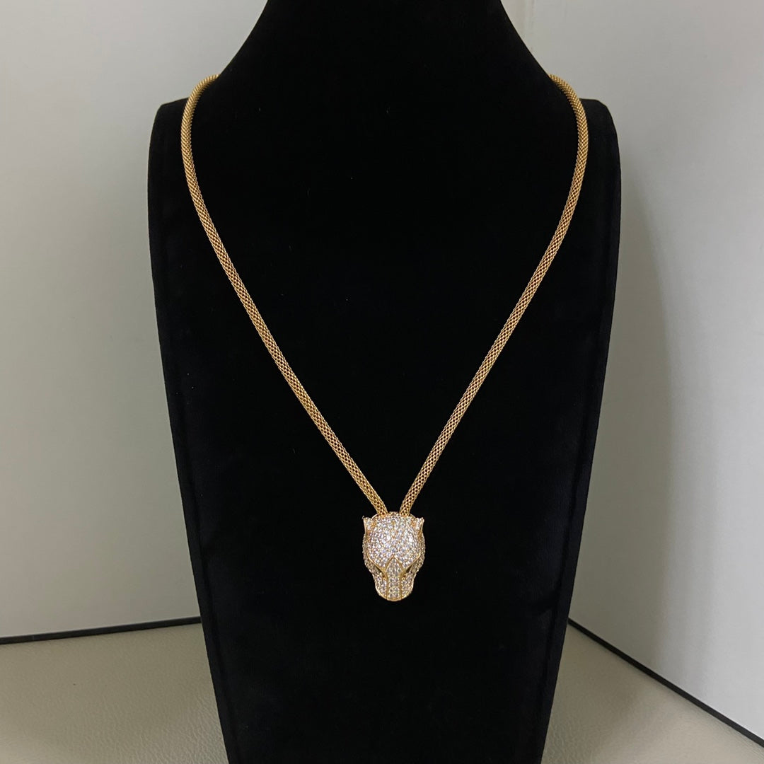 Cartier Panther Head Diamond Necklace