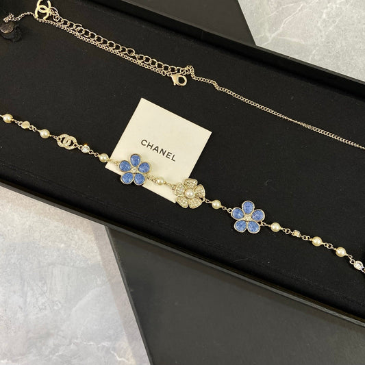 Chanel Blue Flower Waist Band
