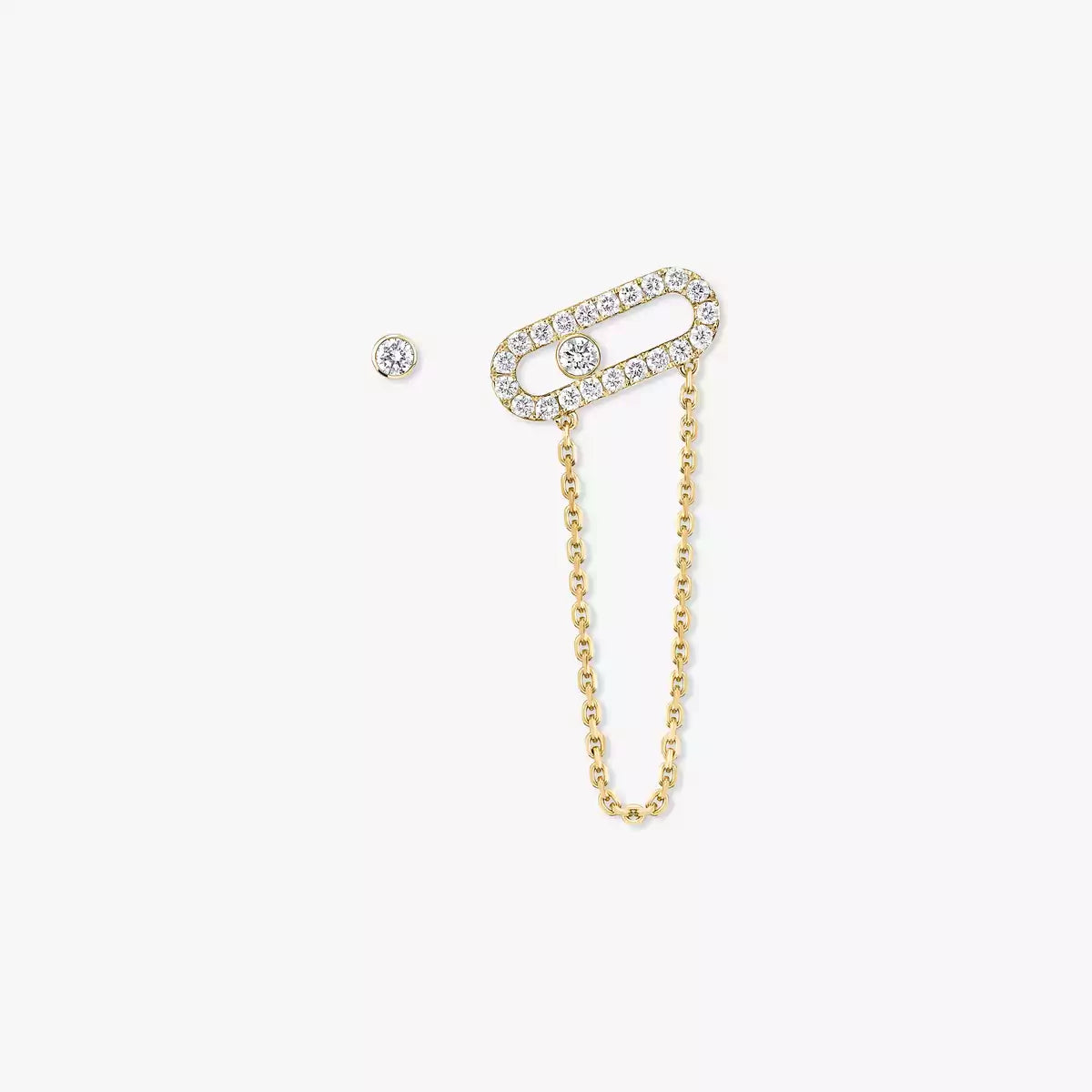 Messika Move Uno Chain and Stud earrings Diamond Earrings